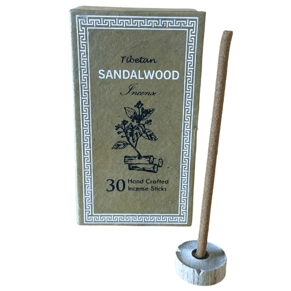 Χειροποίητα Θιβετιανά Στικ Himalayan Sughandit Dhoop σε κουτί δώρου - Σανταλόξυλο (Sandalwood) - 30 Στικ & Βάση - mykarma.gr
