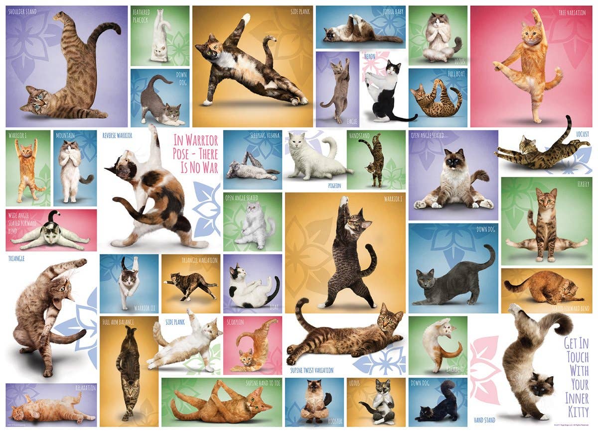 Παζλ 1000 Τεμαχίων - Puzzle “Yoga Cats” Τεχνολογία: Smart-Cut™