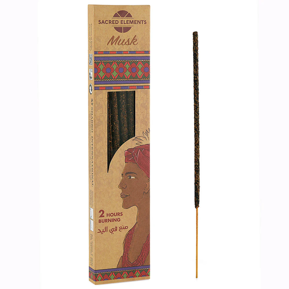 Hem Sacred Elements- Organic Artisanal Αρωματικά Στικ Μόσχος (Musk) 35 g Χρόνος καύσης ανά Στικ ~ 2 ώρες - mykarma.gr