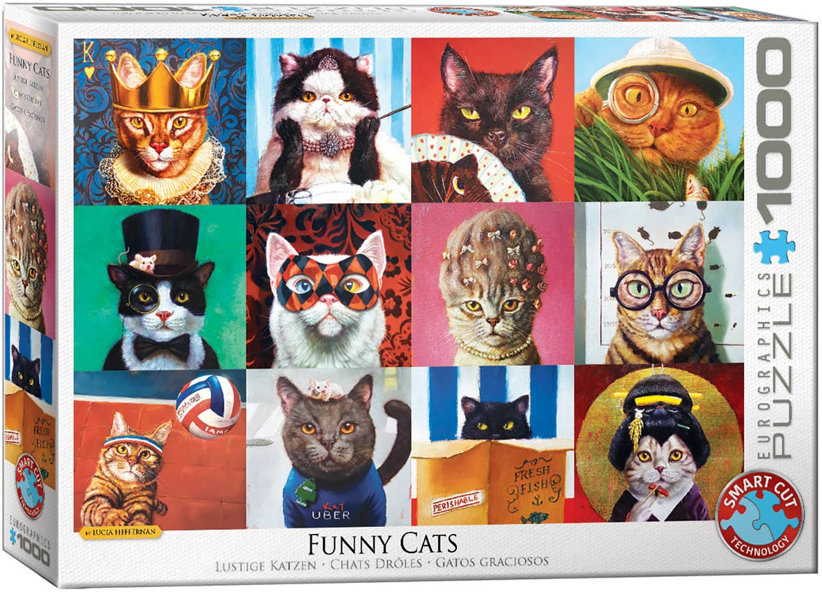 Παζλ 1000 Τεμαχίων - Puzzle “Funny Cats” Τεχνολογία: Smart-Cut™