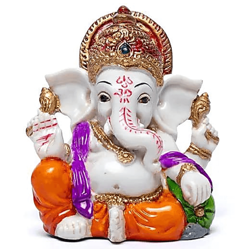Πολύχρωμο Άγαλμα Ganesha Διαστάσεις: 7x8 cm Βάρος: 148 gr - mykarma.gr