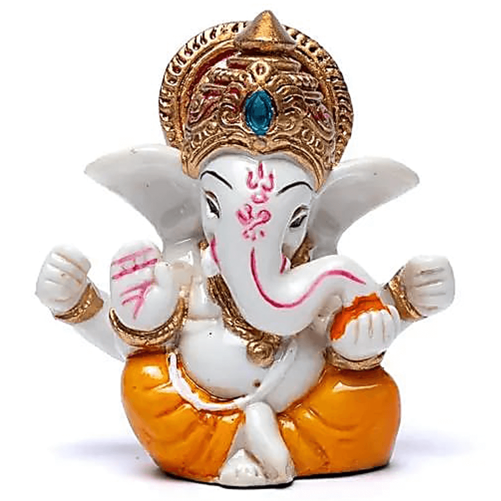 Μικρό Αγαλματίδιο Ganesha με Modaka Διαστάσεις: 7x6 cm Βάρος: 76 gr - mykarma.gr
