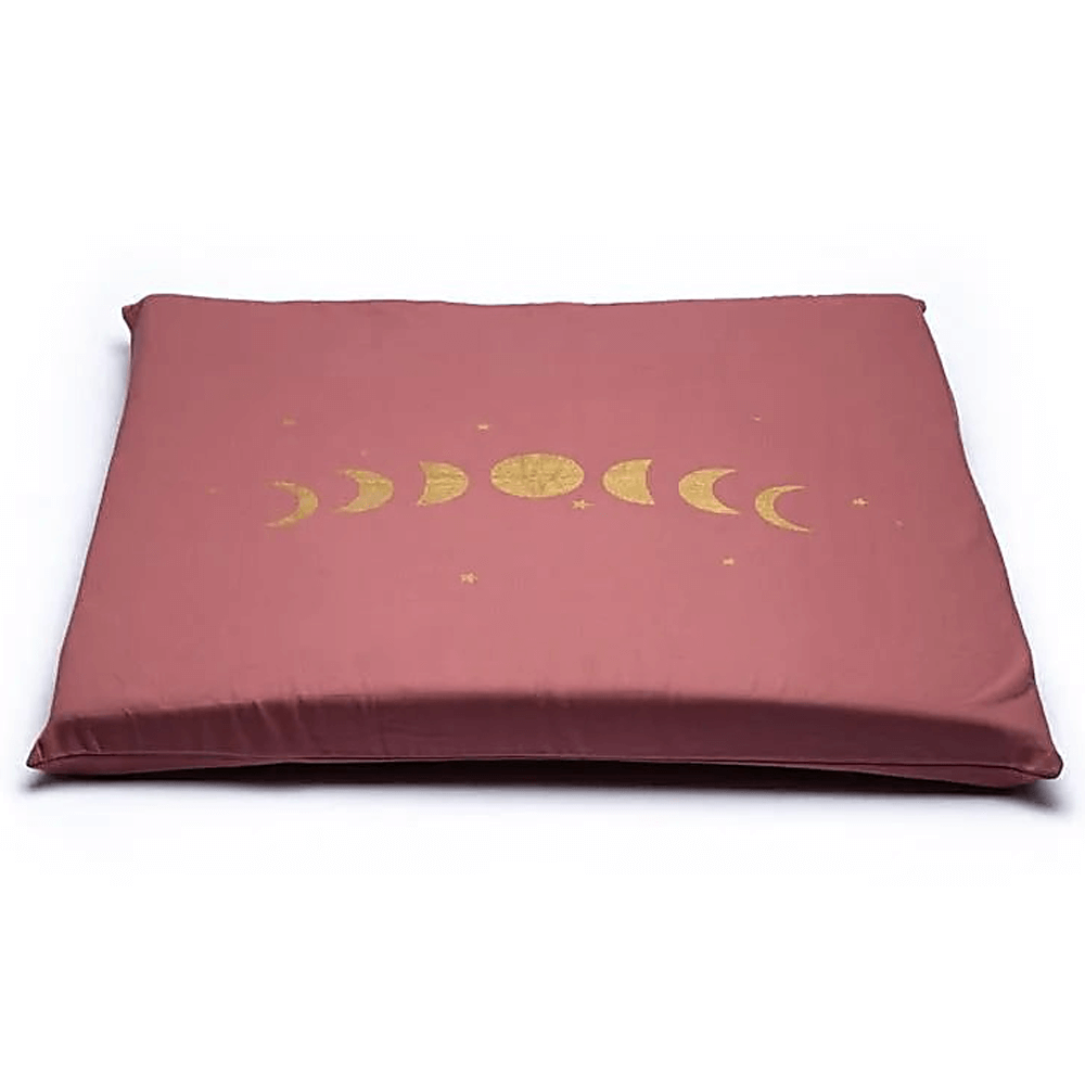 Meditation Mat Zabuton | Μαξιλάρι Διαλογισμού Zabuton (γέμιση: αφρολέξ) - Moon Phases - Organic Διαστάσεις 65 x 65 x 5 cm - mykarma.gr