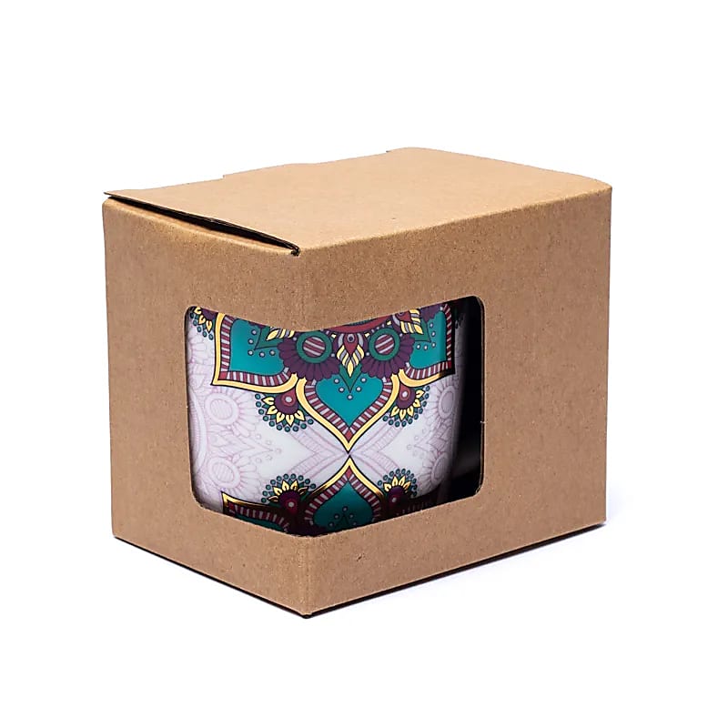 Ενα υπέροχο δώρο! Tea Infuser-Κούπα Mandala Τιρκουάζ Υλικό: Πορσελάνη Περιεκτικότητα: 400ml