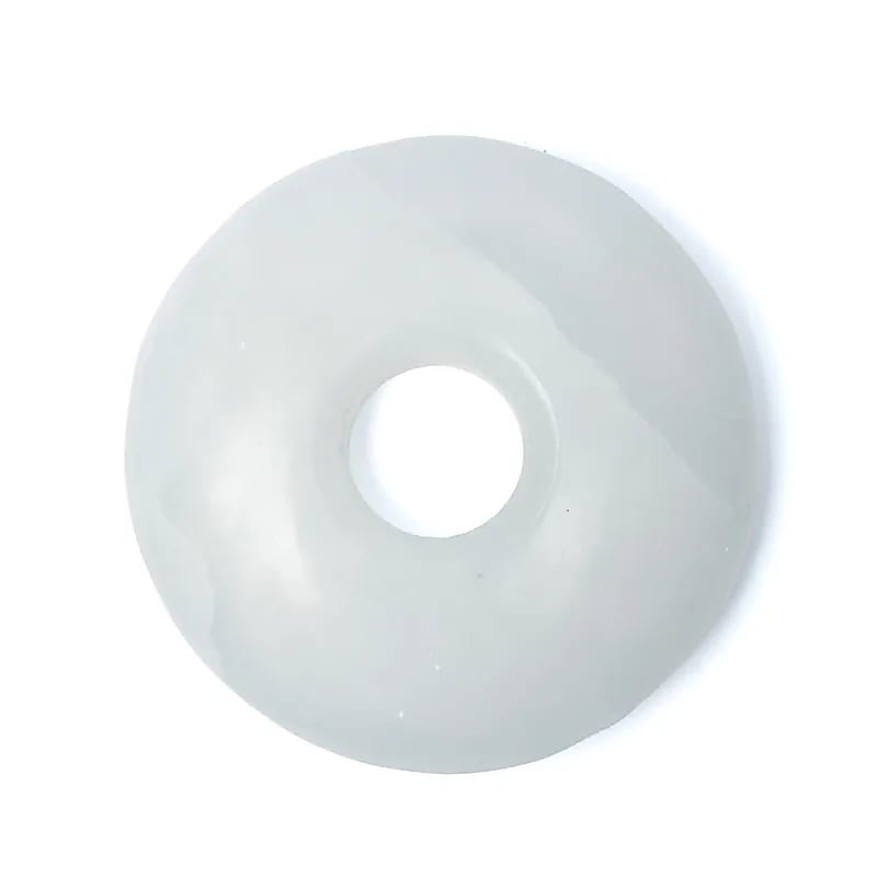 Φυσικά Ορυκτά Πετρώματα - Donut Σεληνίτης (Selenite) για ενεργειακό καθαρισμό του χώρου Διαστάσεις: Ø 19 x 4 εκ 1600 γρ