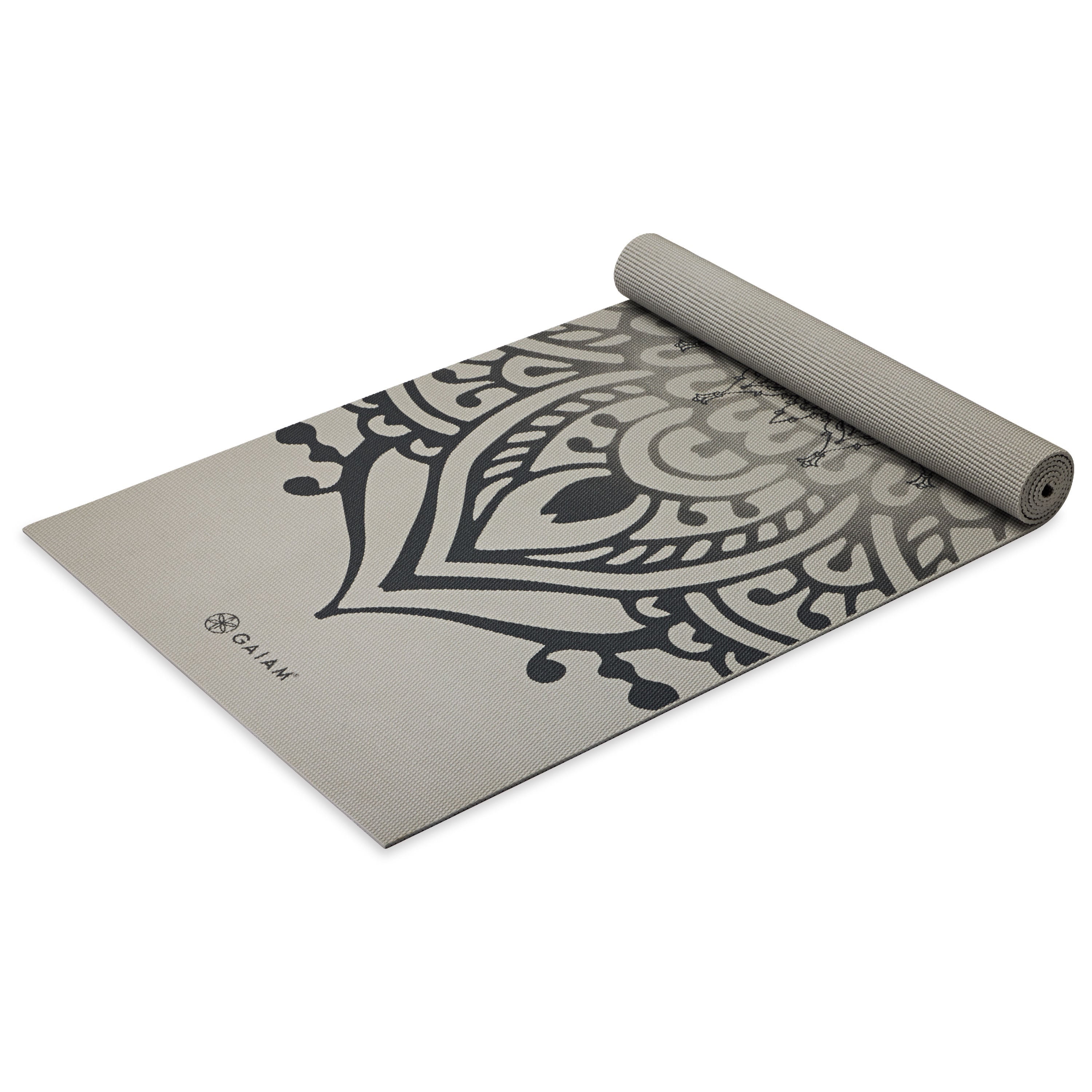 Gaiam Premium Στρώμα Yoga Grey Sundial Layers Διαστάσεις: Μήκος: 173 εκ Πλάτος: 61 εκ Πάχος: 5 mm - mykarma.gr