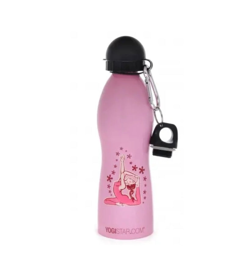 Yogistar - Yoga Drinking BOTTLE - Μπουκάλι Νερού Retro από ανοξείδωτο ατσάλι 600 ml - mykarma.gr