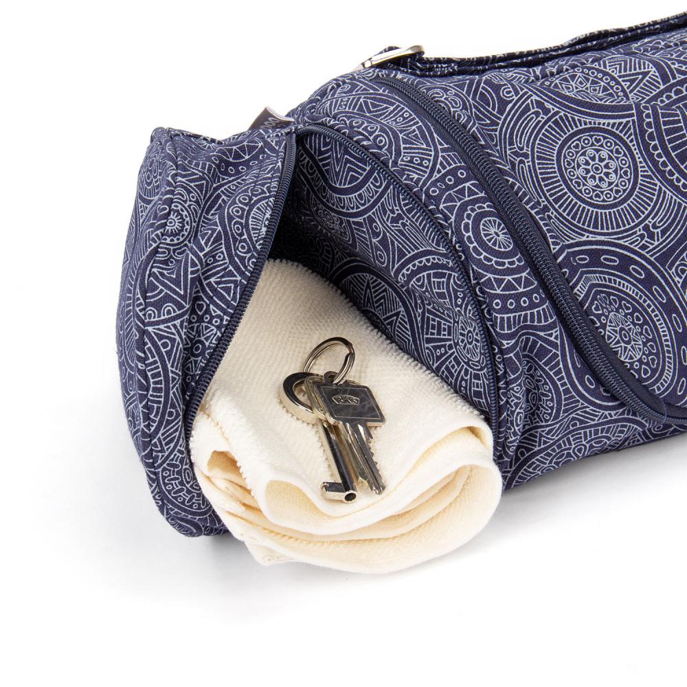 Bodhi Yoga Asana Mat Bag Maharaja - Τσάντα Μεταφοράς για στρώμα “Mandala” - βαμβάκι - dark blue Διαστάσεις 60 cm - mykarma.gr