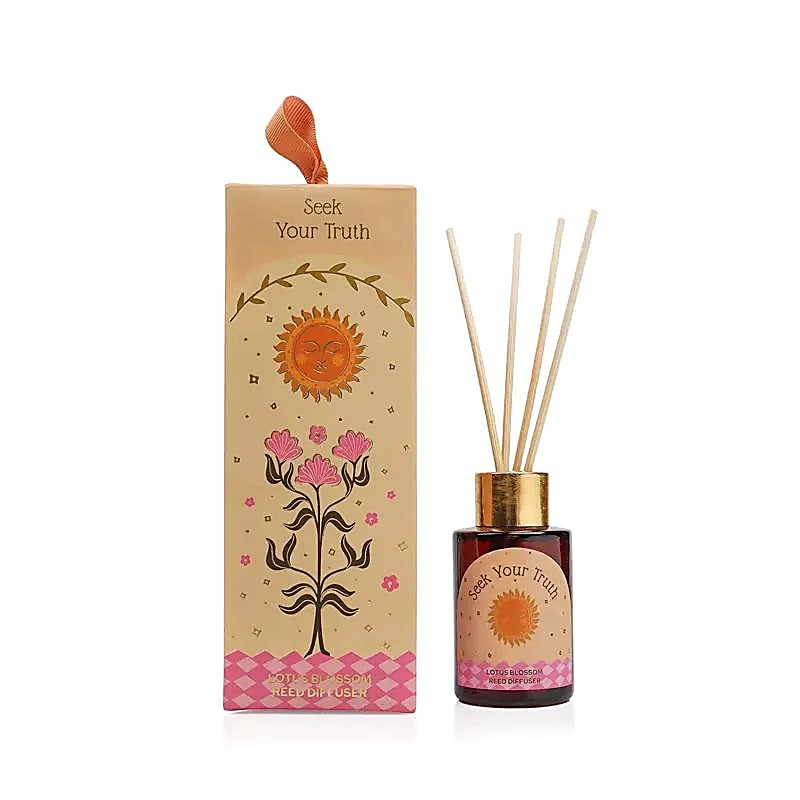 Garnatia Magic Within You Reed Diffuser “Seek your Truth“ - Λωτός & Μόσχος 30ml & ξυλάκια | Αιθέριο Έλαιο - mykarma.gr