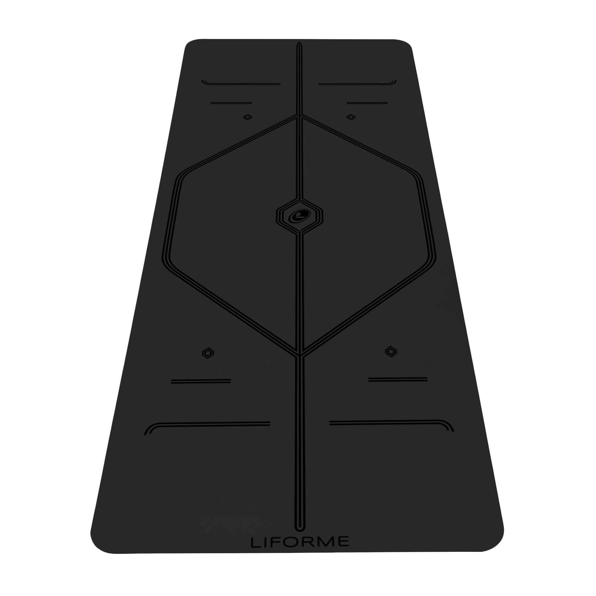 Liforme Yoga Mat Black | Στρώμα Yoga Μαύρο + τσάντα ΔΩΡΟ Βάρος 2.5kg Διαστάσεις 185cm x 68cm Πάχος 4.2mm - mykarma.gr