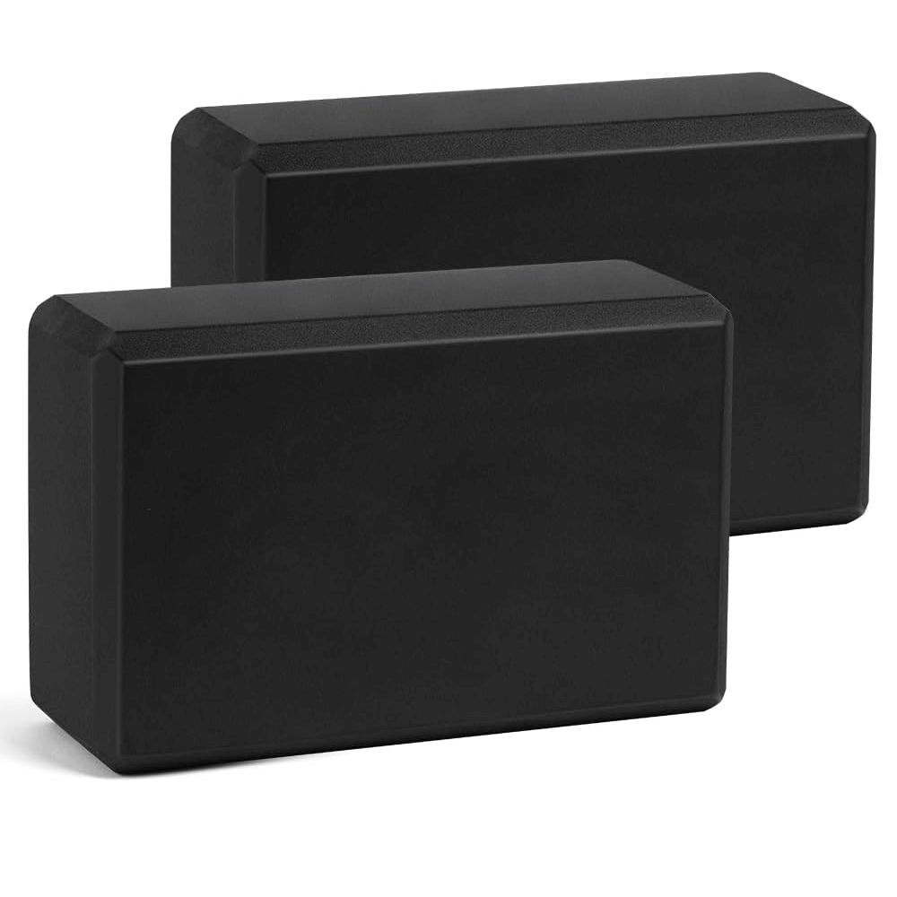 Set 2 Basic Yoga Block -  τουβλάκι γιόγκα Μαύρο Διαστάσεις: 23 x 15 x 7.5 cm Βάρος: 135 g, 2 τεμάχια - mykarma.gr