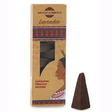 Hem Sacred Elements - Organic Artisanal Μεγάλοι Χειροποίητοι Αρωματικοί Κώνοι - Λεβάντα (Lavender) 65 g - mykarma.gr