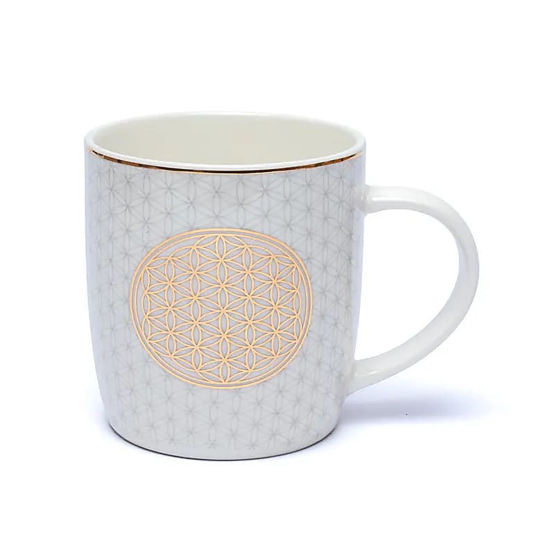 Ενα υπέροχο δώρο! Tea Infuser - Κούπα “Flower of Life” Υλικό: Πορσελάνη Περιεκτικότητα: 400ml - mykarma.gr