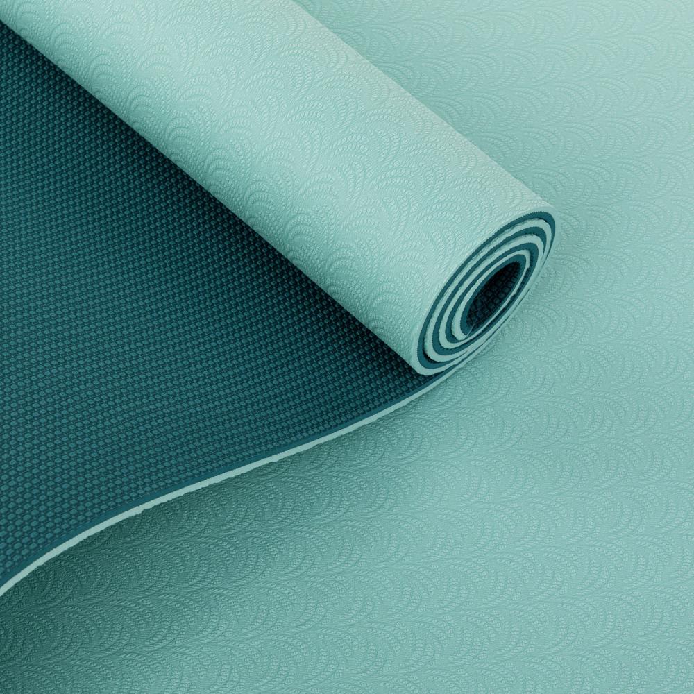 Bodhi στρώμα για Yoga & Pilates - TPE “Lotus Pro” - aqua/teal 183 x 60 cm, 6 mm - mykarma.gr