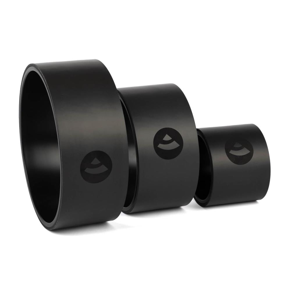 Bodhi - Set με 3 Yoga Wheel Samsara PU Rubber Black-Τροχοί Γιόγκα Block σε 3 μεγέθη 15 x 33 cm,25 x 13 cm,33 x 13 cm - mykarma.gr