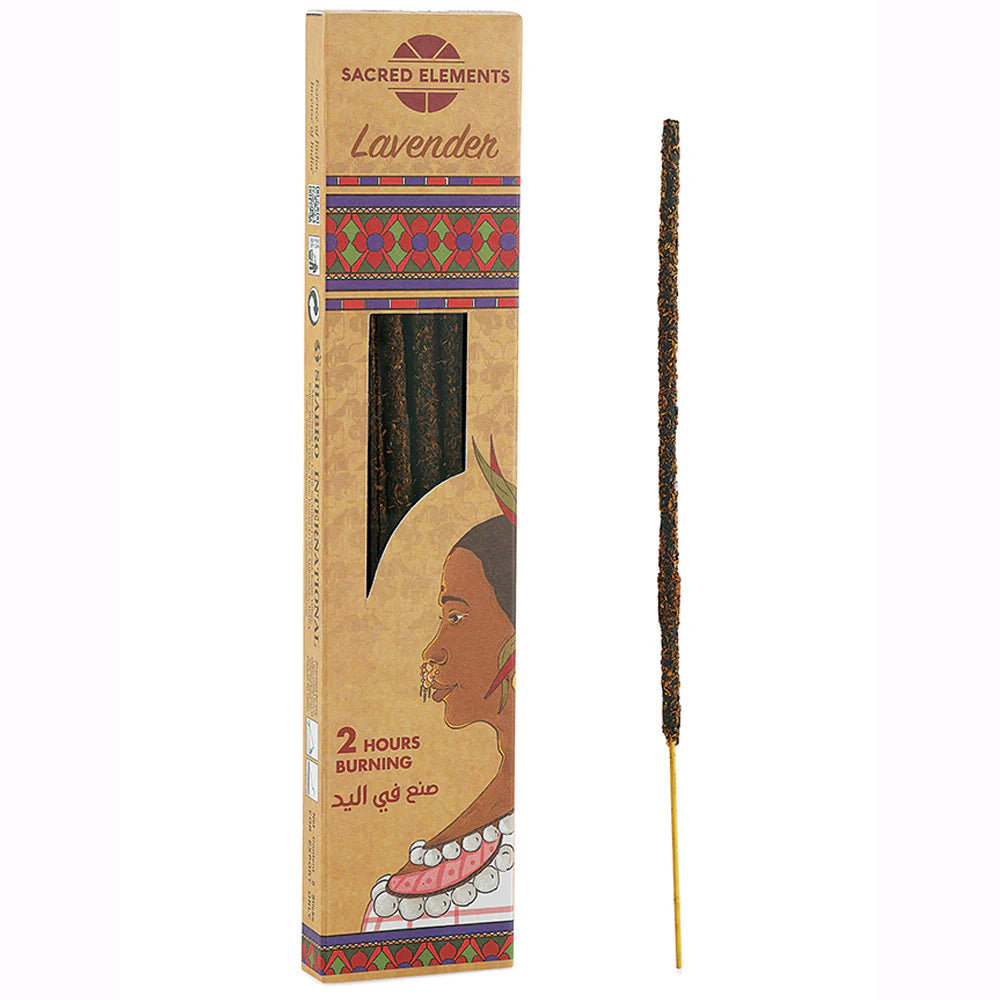 Hem Sacred Elements- Organic Artisanal Αρωματικά Στικ Λεβάντα (Lavender) 35 g Χρόνος καύσης ανά Στικ ~ 2 ώρες - mykarma.gr