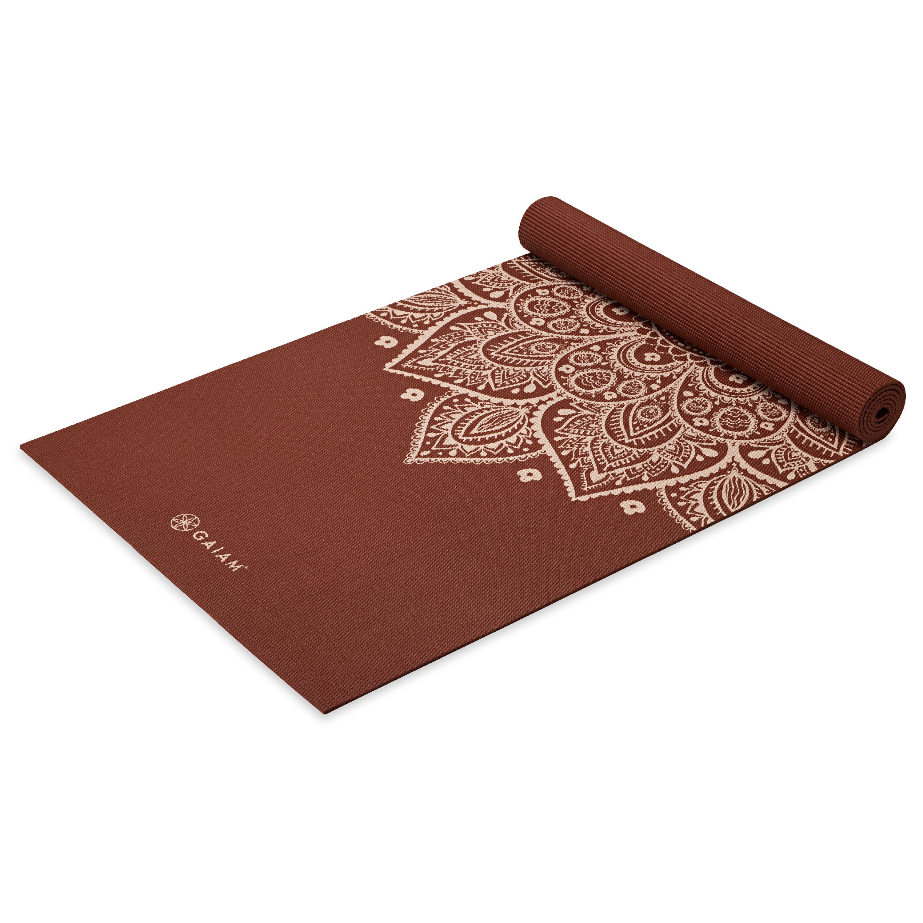 Gaiam Premium Στρώμα Yoga Rust Sundial Flower Διαστάσεις: Μήκος: 173 εκ Πλάτος: 61 εκ Πάχος: 5 mm - mykarma.gr