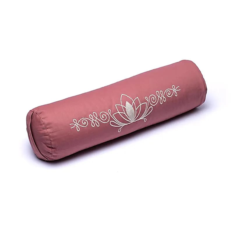 Στρογγυλό μαξιλάρι Bolster - Old Pink Lotus - Οργανικό βαμβάκι με γέμιση φαγόπυρο Διαστάσεις: 60 × 16 εκ 2300 γρ - mykarma.gr