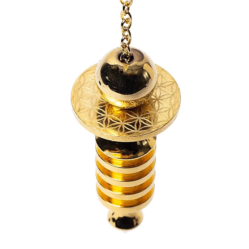 Εκκρεμές (Pendulum) ορείχαλκου «Λουλούδι της Ζωής» 27 g 5 cm - mykarma.gr