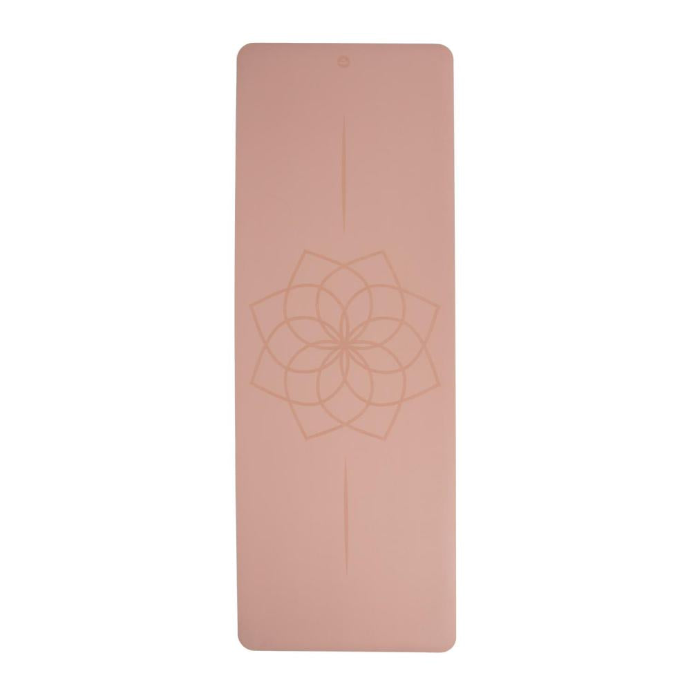 Bodhi - Στρώμα Yoga από φυσικό καουτσούκ & PU με Lotus - rose 185 x 66 cm 4 mm 2,5 kg - mykarma.gr