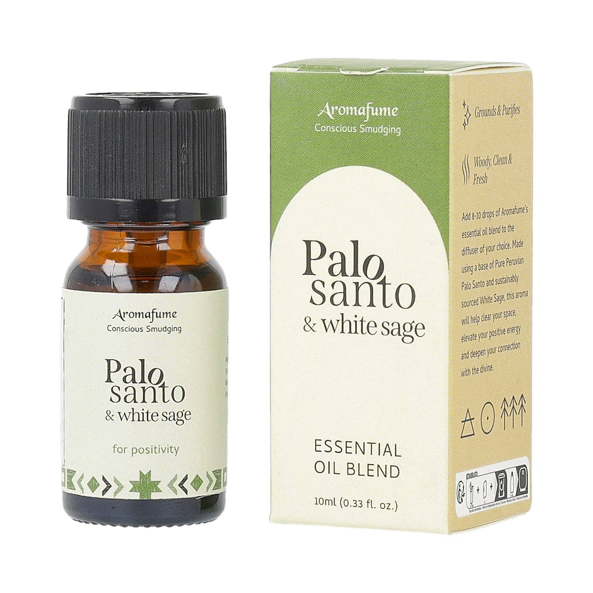 Θεραπευτικό μείγμα από αιθέρια έλαια Palo Santo (Ιερό Ξύλο) & Λευκό Φασκόμηλο - 10 ml | Αιθέριο Έλαιο