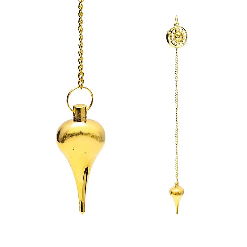Εκκρεμές (Pendulum) με Σύμβολο Ήλιου & Σελήνης ορείχαλκου Βάρος: 30 g Διαστάσεις: 24 cm