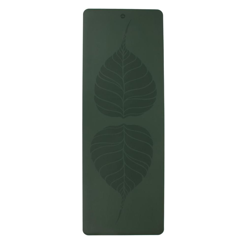 Bodhi - Στρώμα Yoga από φυσικό καουτσούκ & PU με Bodhi Leaves - forest green 185 x 66 cm 4 mm 2,5 kg - mykarma.gr