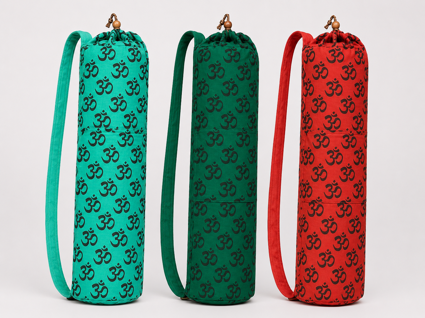 Yoga Mat Bag - Τσάντα Μεταφοράς για στρώμα με πρακτικό κορδόνι - βαμβάκι - ποικιλία χρωμάτων Διαστάσεις: 74x14 cm Ø14 cm
