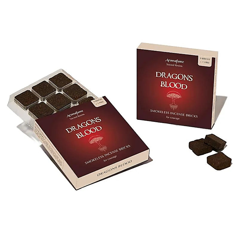 Αρωματικό Κάρβουνο - Incense Bricks Dragons Blood για καυστήρα Aromafume - 9 Θυμιάματα/Τούβλα Βάρος: 40 g - mykarma.gr