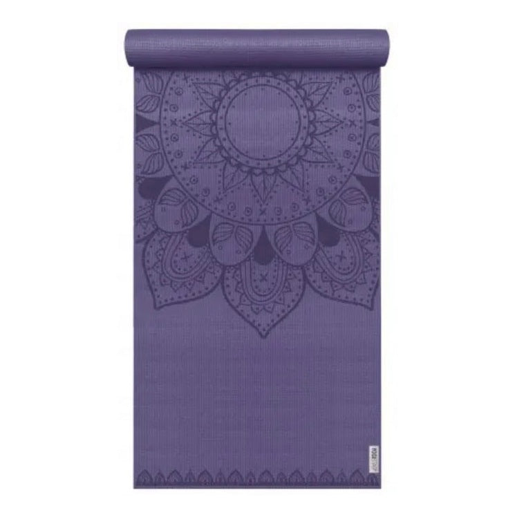 Yogistar - Στρώμα γιόγκα Basic Art Collection 'Harmonic Mandala' (Aubergine) Διαστάσεις: 183 εκ x 61 εκ x 4 mm Βάρος 1,25 kg - mykarma.gr
