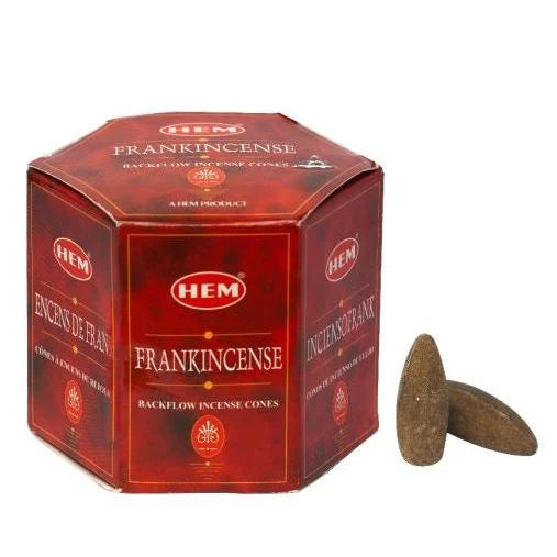 HEM backflow Κώνοι – Άρωμα Λιβανιού Frankincense – 40 Κώνοι - mykarma.gr