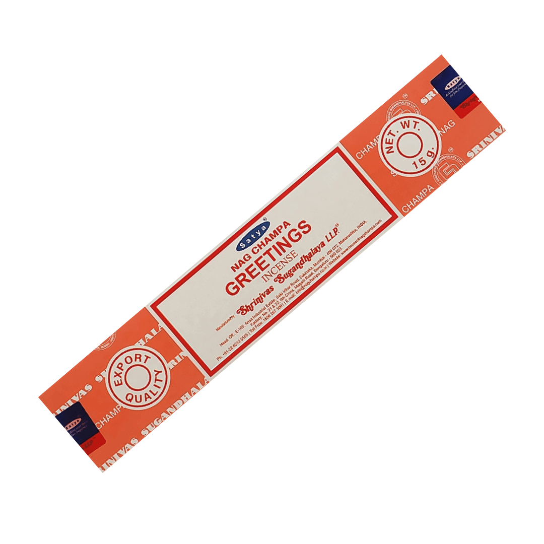 Αρωματικά Στικ - Satya Nag Champa - Χαιρετισμοί (Greetings) Βάρος: 15γρ