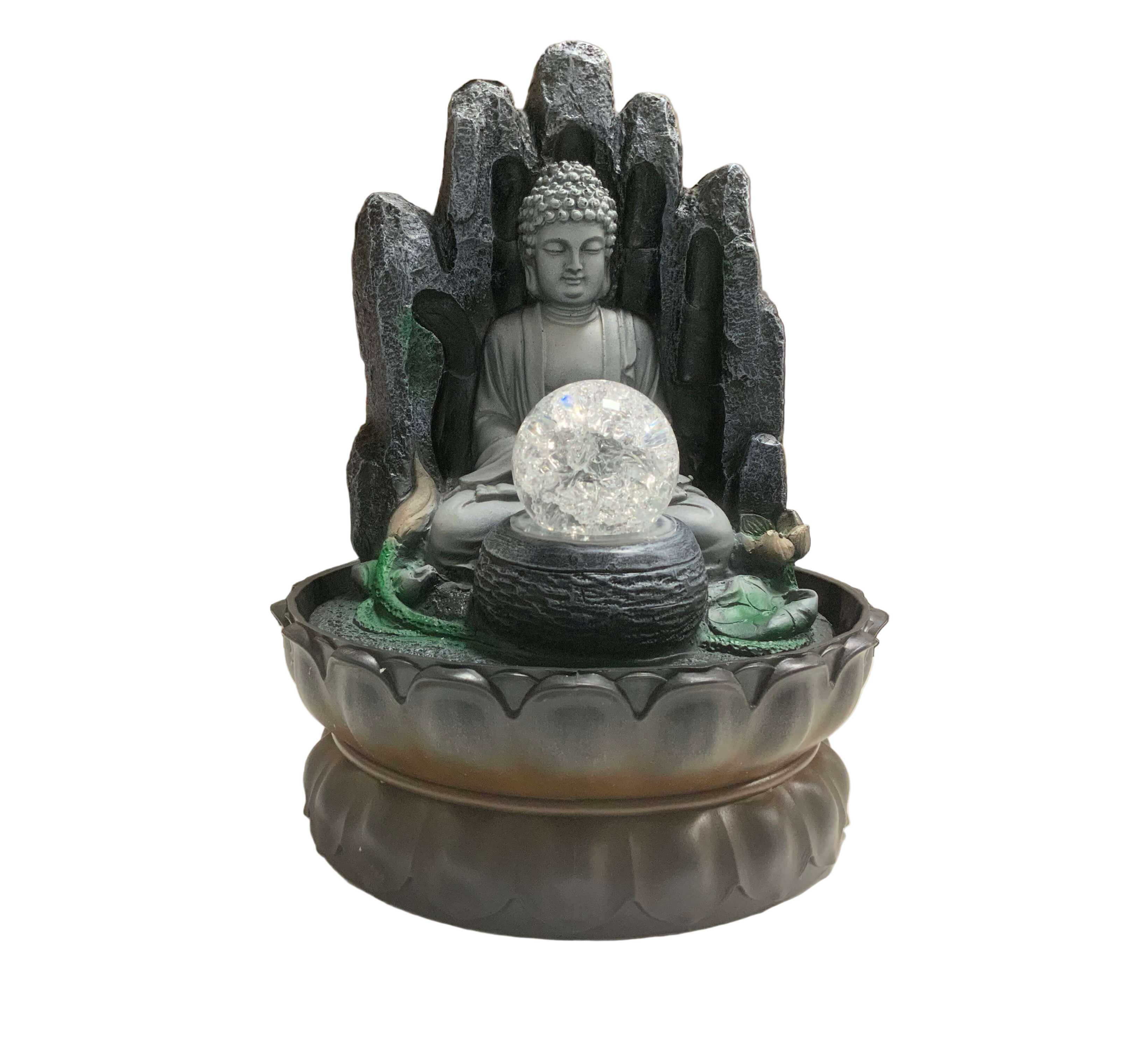 Συντριβάνι “Meditation Buddha” με μπάλα & LED Διαστάσεις: 20 x 20 x 28 cm