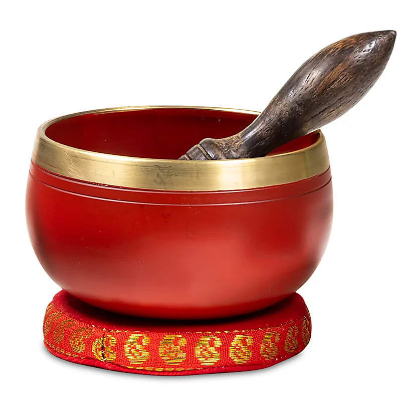 Σετ μουσικό μεταλλικό Singing Bowl 1o Chakra Root Muladhara με ραβδί & μαξιλάρι δώρο-κόκκινο Διαστάσεις: 7,6 εκ Βάρος: 230 γρ - mykarma.gr