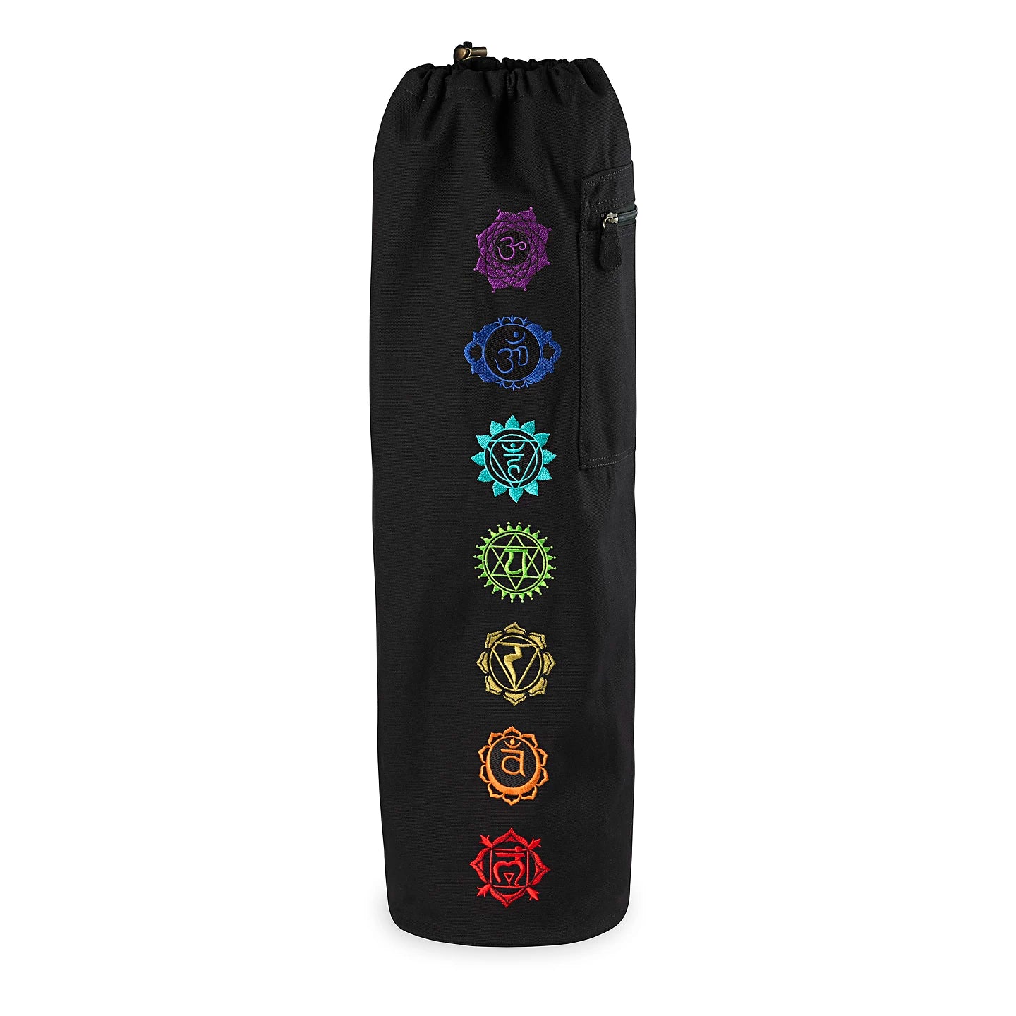 Gaiam Τσάντα για στρώμα γιόγκα-μαύρη με 7 κεντημένα σύμβολα Τσάκρα Διαστάσεις: 75 × 25 εκ - mykarma.gr