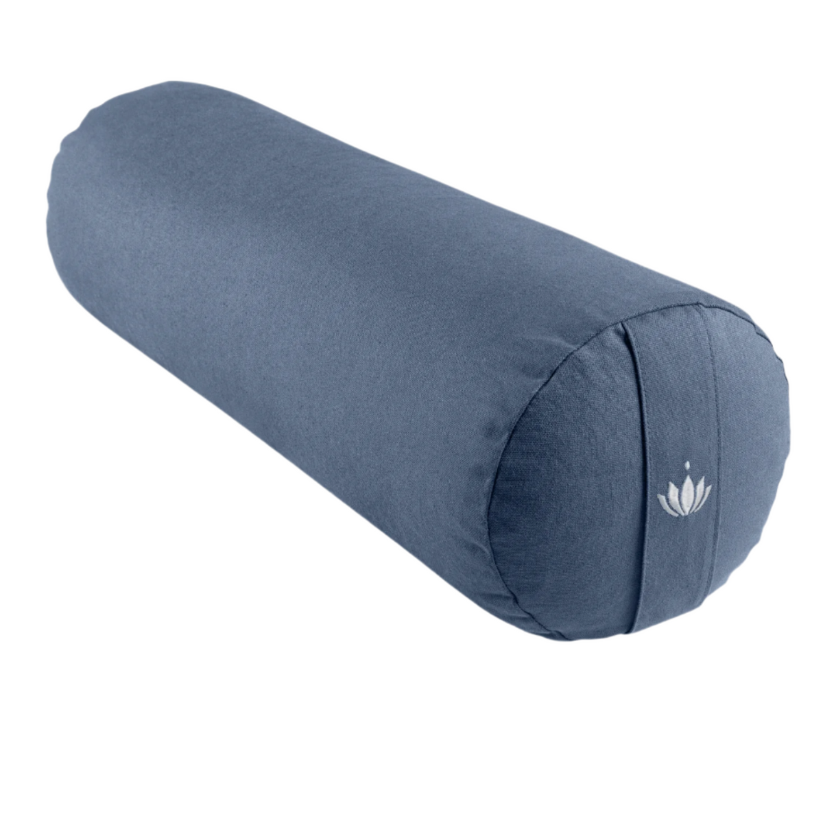 Lotuscrafts Στρογγυλό μαξιλάρι Bolster Restorative “Lotus” - Marine Blue - κάλυμμα απο οργανικό βαμβάκι Διαστάσεις: 64 × 24 εκ - mykarma.gr