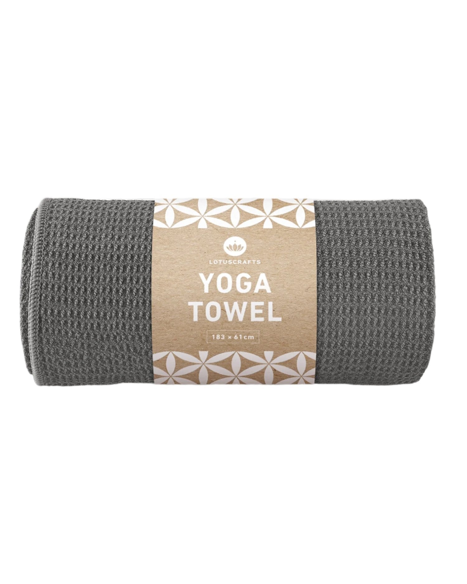 Lotuscrafts - Πετσέτα Στρώματος - Yoga Mat Towel - Anthracite Διαστάσεις: 183cm x 61cm - mykarma.gr