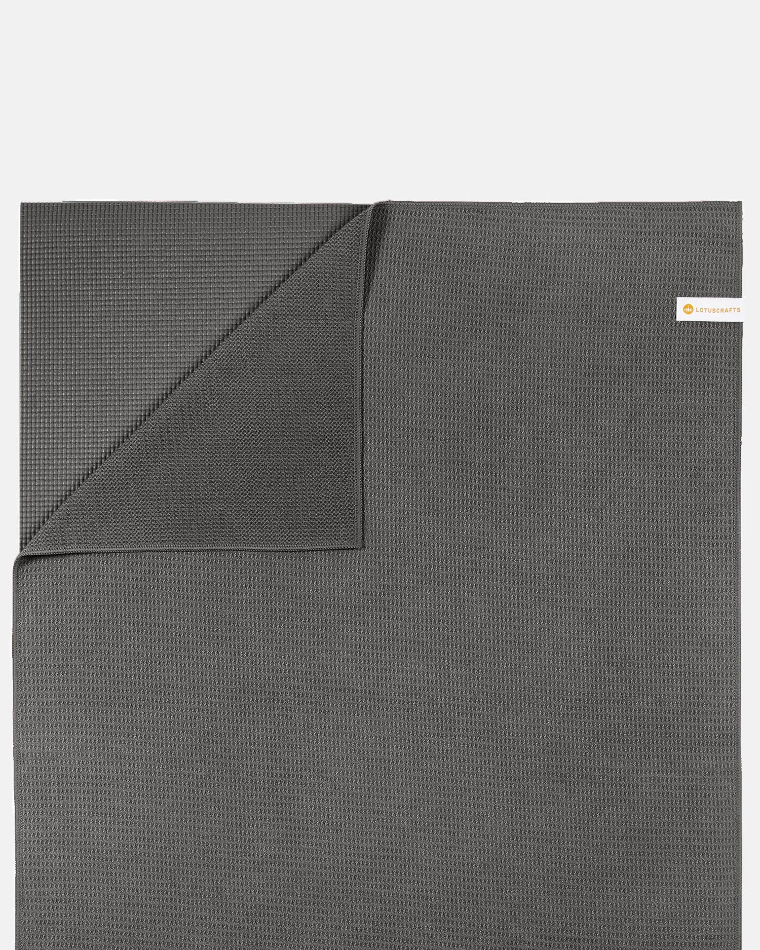 Lotuscrafts - Πετσέτα Στρώματος - Yoga Mat Towel - Anthracite Διαστάσεις: 183cm x 61cm - mykarma.gr