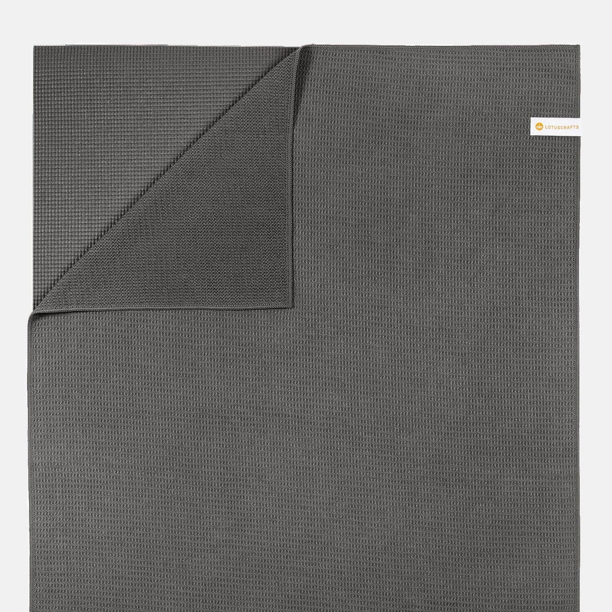 Lotuscrafts - Πετσέτα Στρώματος - Yoga Mat Towel - Anthracite Διαστάσεις: 183cm x 61cm - mykarma.gr