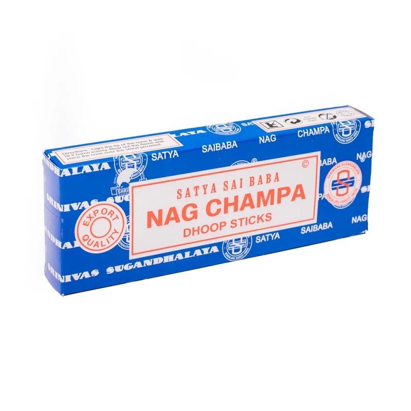Satya Sai Baba Nag Champa Dhoop - 10 ραβδιά + Βάση Βάρος: 41 γρ Χρόνος καύσης για κάθε ραβδι 45 λ - mykarma.gr