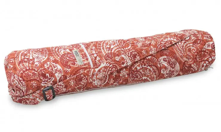 Yogistar- Τσάντα για στρώμα γιόγκα 'Basic' zip cotton - Paisley Orange/Red - 65 cm - mykarma.gr