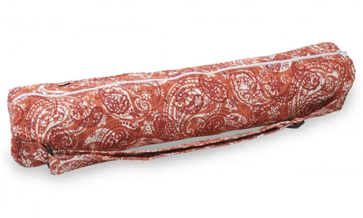 Yogistar- Τσάντα για στρώμα γιόγκα 'Basic' zip cotton - Paisley Orange/Red - 65 cm - mykarma.gr