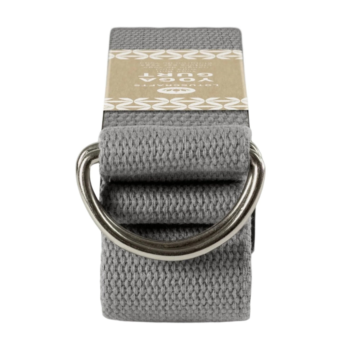 Lotuscrafts Ιμάντας γιόγκα D-Ring - anthracite - BIO βαμβάκι 250x3,8 εκ - mykarma.gr