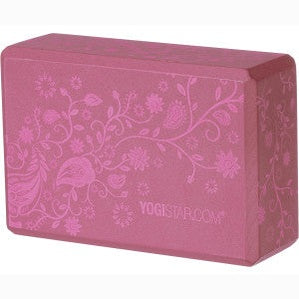 Yogistar - Yoga & Pilates block Big 'Indian flower', wine red Διαστάσεις 22.6 cm x 15 cm x 7.8 cm Βάρος:120 g - mykarma.gr