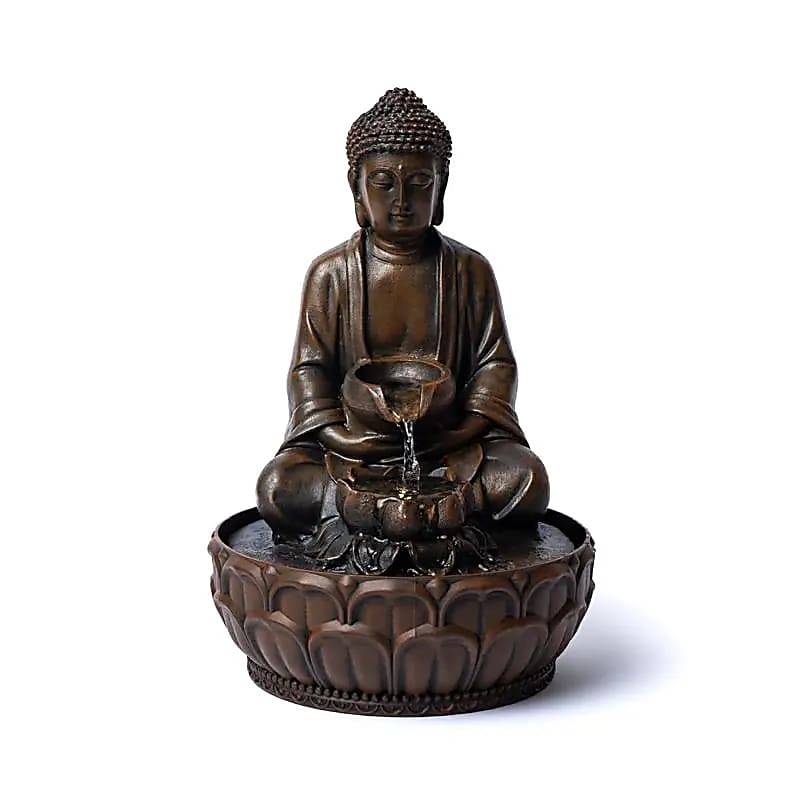Συντριβάνι «Offering Buddha» Διαστάσεις: 19,5 Χ 19,5 Χ 29 εκ - mykarma.gr
