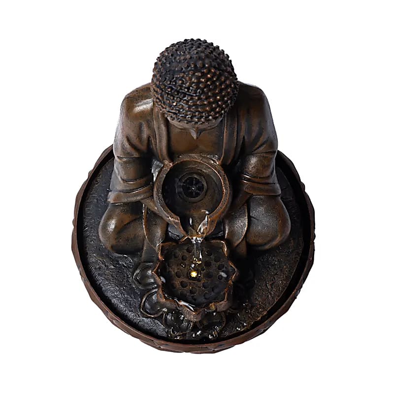 Συντριβάνι «Offering Buddha» Διαστάσεις: 19,5 Χ 19,5 Χ 29 εκ - mykarma.gr