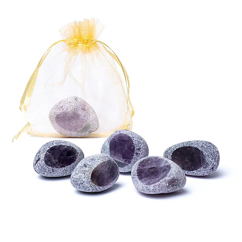 Φυσικό Ορυκτό Πέτρωμα - Emma Egg (Seer Stone) Αμέθυστος (Amethyst) Διαστάσεις: ±2.5-3.5 εκ (Η συσκευασία περιέχει 1 τεμάχιο) - mykarma.gr