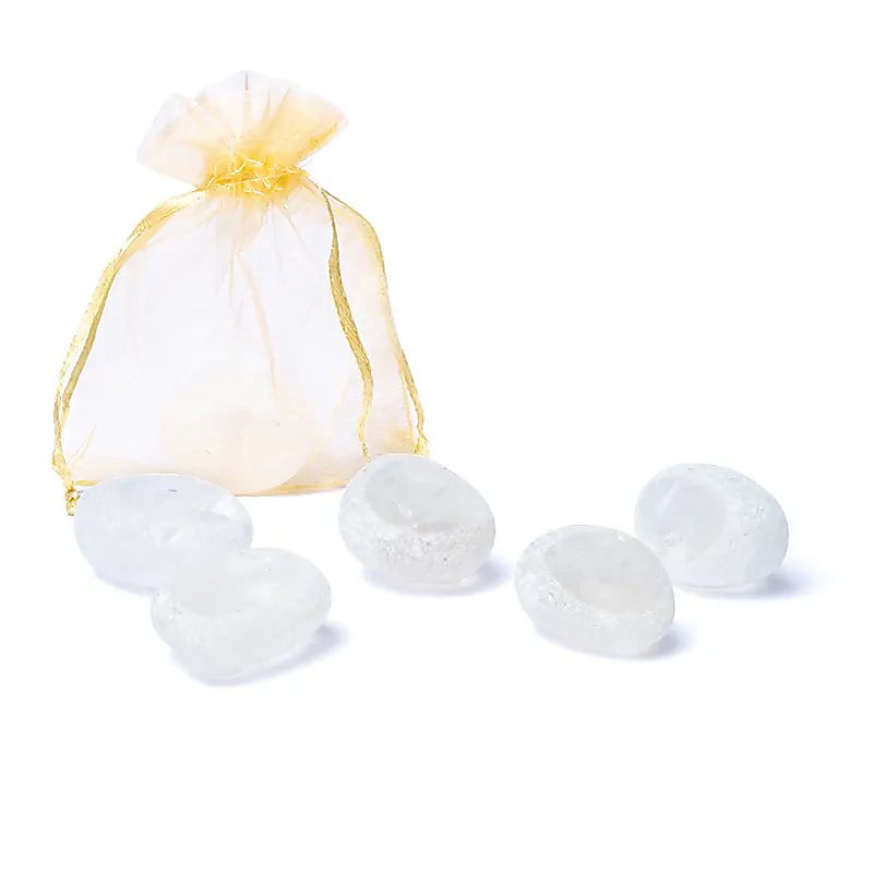 Φυσικό Ορυκτό Πέτρωμα - Emma Egg (Seer Stone) Λευκός Χαλαζίας (Rock Crystal) Διαστάσεις: ±2.5-3.5 εκ (Η συσκευασία περιέχει 1 τεμάχιο) - mykarma.gr