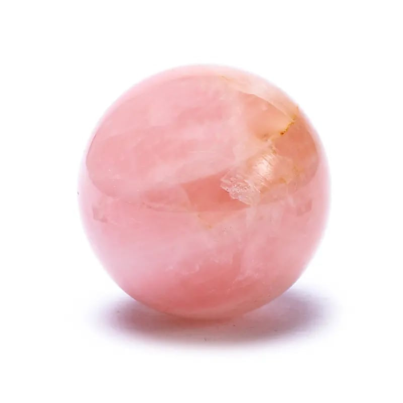 Σφαίρα Ροζ Χαλαζίας (Rose Quartz) +Σταντ ΔΩΡΟ Διαστάσεις 5 εκ - mykarma.gr