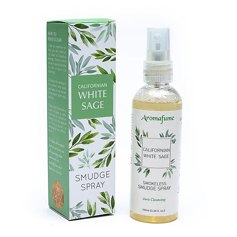 Smudge Spray-Φυσικό Σπρέι δωματίου με Λευκό Φασκόμηλο για καθαρισμό χώρου 100 ml | Αιθέριο Έλαιο - mykarma.gr